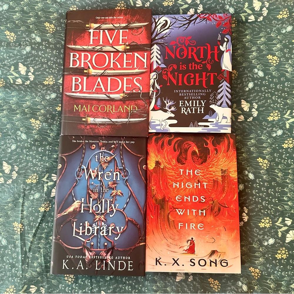 Set of 4 Special First Edition Books with Sprayed edges